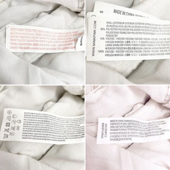 Minkpink Textured Neutral Tan White Striped Midi Halter Summer Dress Size Large - Picture 10 of 12